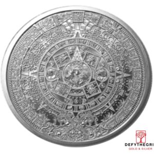 1 oz Silver Round - Aztec Calendar - Obverse
