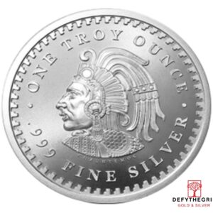 1 oz Silver Round - Aztec Calendar - Reverse