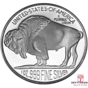 1 oz Silver Round - Buffalo - Reverse