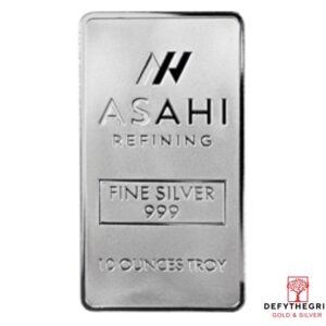 10 oz Silver Bar - Asahi - Obverse