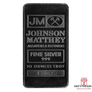 10 oz Silver Bar - Buffalo - Johnson Matthey - Obverse