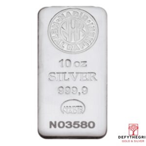 10 oz Silver Bar - Nadir - Obverse