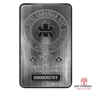 10 oz Silver Bar - Royal Canadian Mint - Obverse