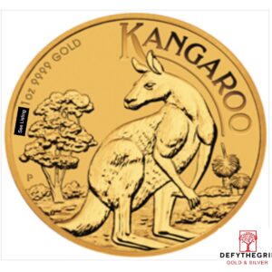 1 oz Australian Gold Kangaroo Random Year No Plastic Obverse