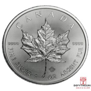1 oz Canadian Silver Maple Leaf Obverse