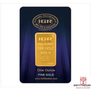 1 oz Gold Bar IGR Obverse