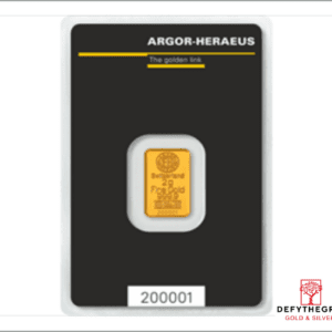 2 Gram Gold Bar Argor-Heraeus - Obverse