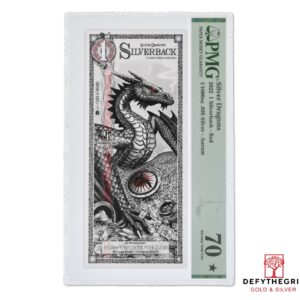 2022 1 Silverback Silver Dragons - Red Edition - PMG70 - Obverse Upright