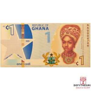 1 Cedi Ghana Gold Aurum Note - Obverse