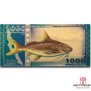 1000 Shillings Tanzania Gold Aurum Note - 2021 - Obverse