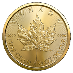 1/2 Gold Canadian Maple Leaf Coin