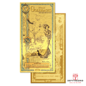 Utah 5 Goldback Stacked