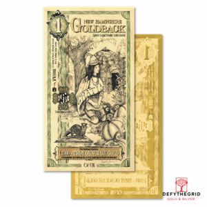 New Hampshire 1 Goldback Stacked