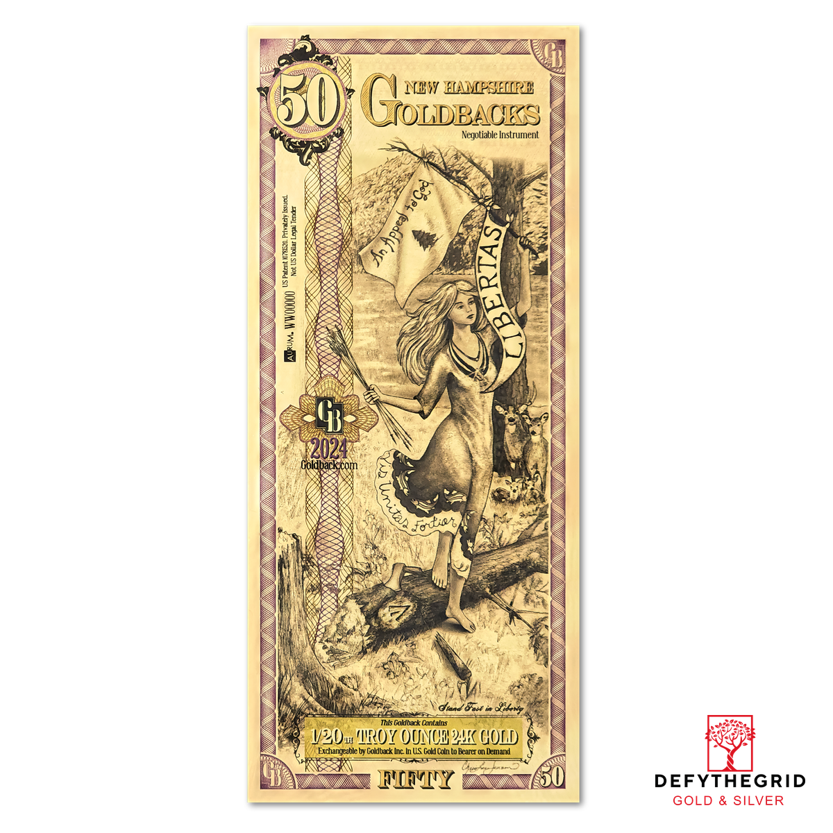 New Hampshire 50 Goldback