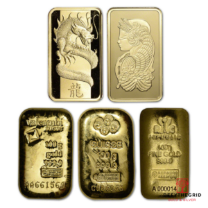 100 GRAM GOLD BAR RANDOM BRAND Obverse product photo