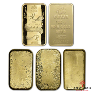 100 GRAM GOLD BAR RANDOM BRAND Reverse product photo