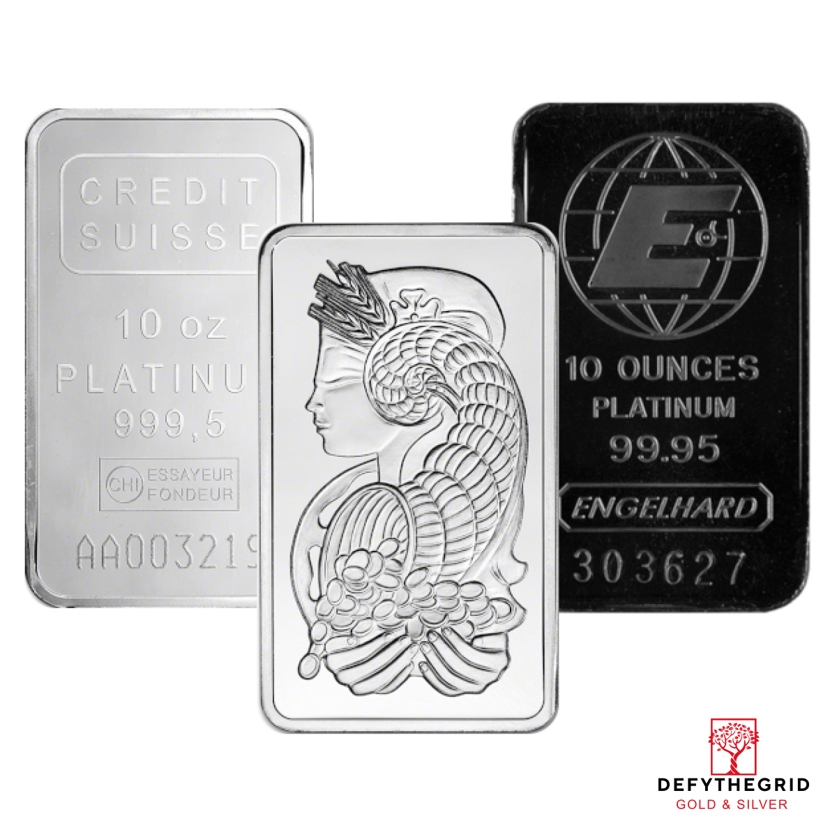 10 OZ PLATINUM BAR Obverse product photo