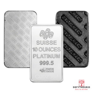 10 OZ PLATINUM BAR Reverse product photo