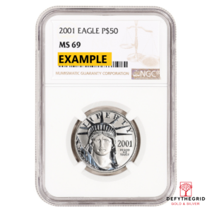 1/2 OZ PLATINUM AMERICAN EAGLE NGC MS69 Obverse product photo