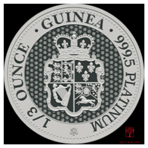 1/3 OZ PLATINUM ST HELENA ROSE CROWNED SHIELD GUINEA Obverse product photo