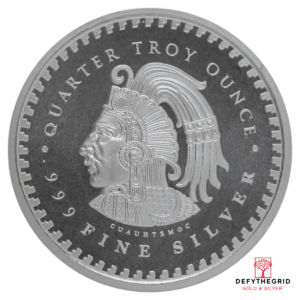 1/4 OZ SILVER ROUND AZTEC CALENDAR Reverse product photo