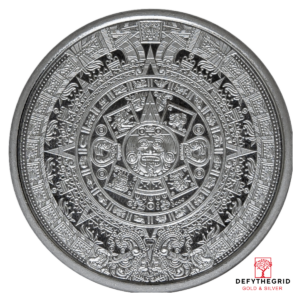 1/4 OZ SILVER ROUND AZTEC CALENDAR Obverse product photo