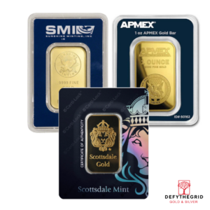 1 OZ GOLD BAR IN A CERT CARD HOLDER Obverse product photo