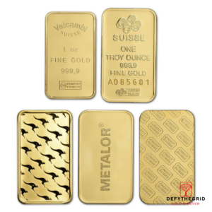 1 OZ GOLD BAR Reverse product photo