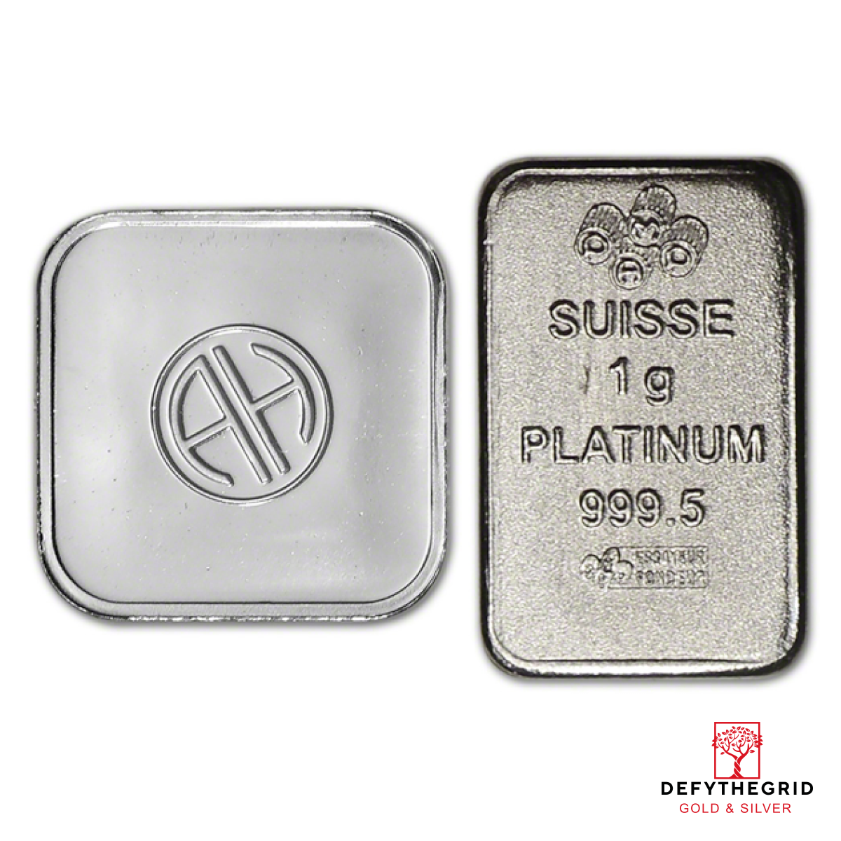 1 GRAM PLATINUM BAR Reverse product photo