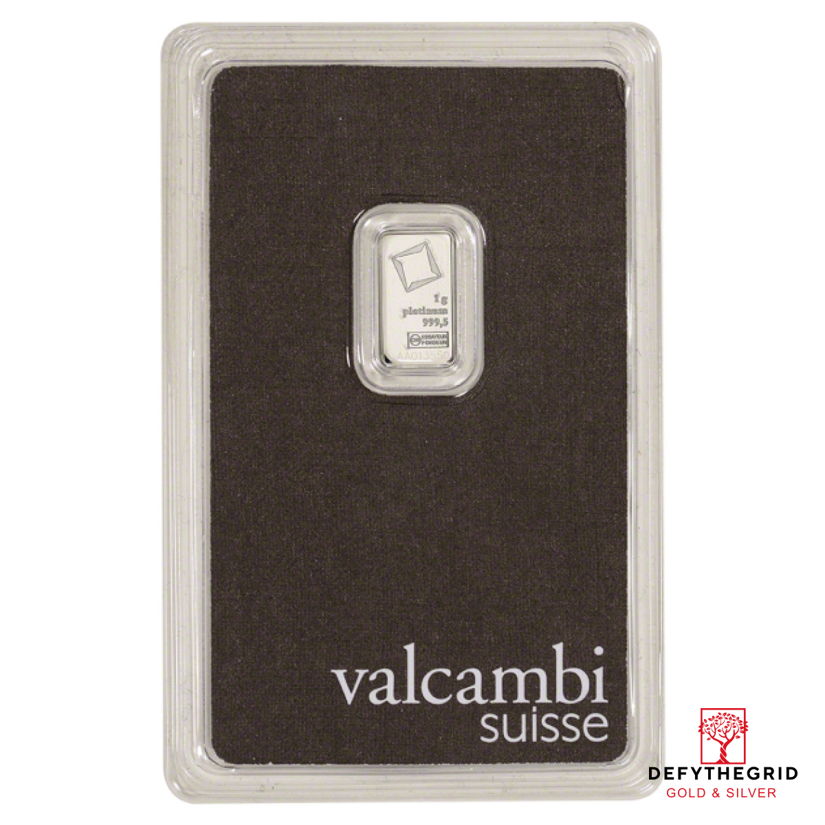 1 GRAM PLATINUM BAR VALCAMBI Obverse product photo