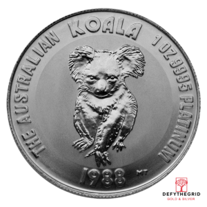 1 OZ AUSTRALIAN PLATINUM KOALA Obverse product photo