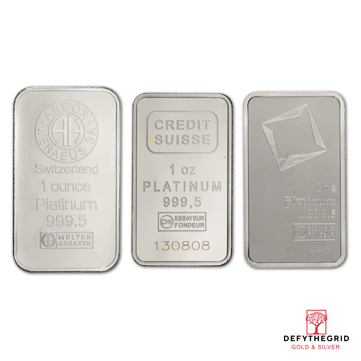 1 OZ PLATINUM BAR Obverse product photo