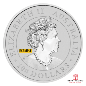 1 OZ AUSTRALIAN PLATINUM KANGAROO Reverse product photo