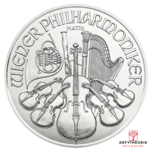 1 OZ AUSTRIAN PLATINUM PHILHARMONIC Reverse product photo