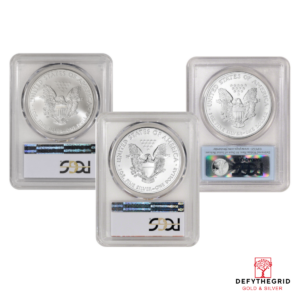 1 OZ AMERICAN SILVER EAGLE PCGS MS70 YEARS OF OUR CHOICE Reverse product photo