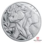 1 OZ SILVER ROUND BULL AND BEAR GOLDEN STATE MINT Obverse product photo