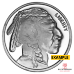 1 OZ SILVER ROUND BUFFALO Obverse product photo