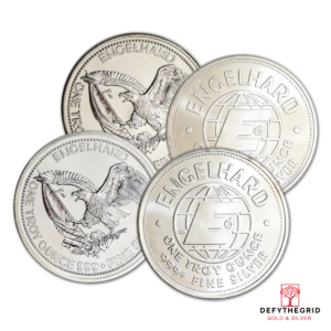 1 OZ SILVER ENGELHARD PROSPECTOR ROUND Reverse product photo