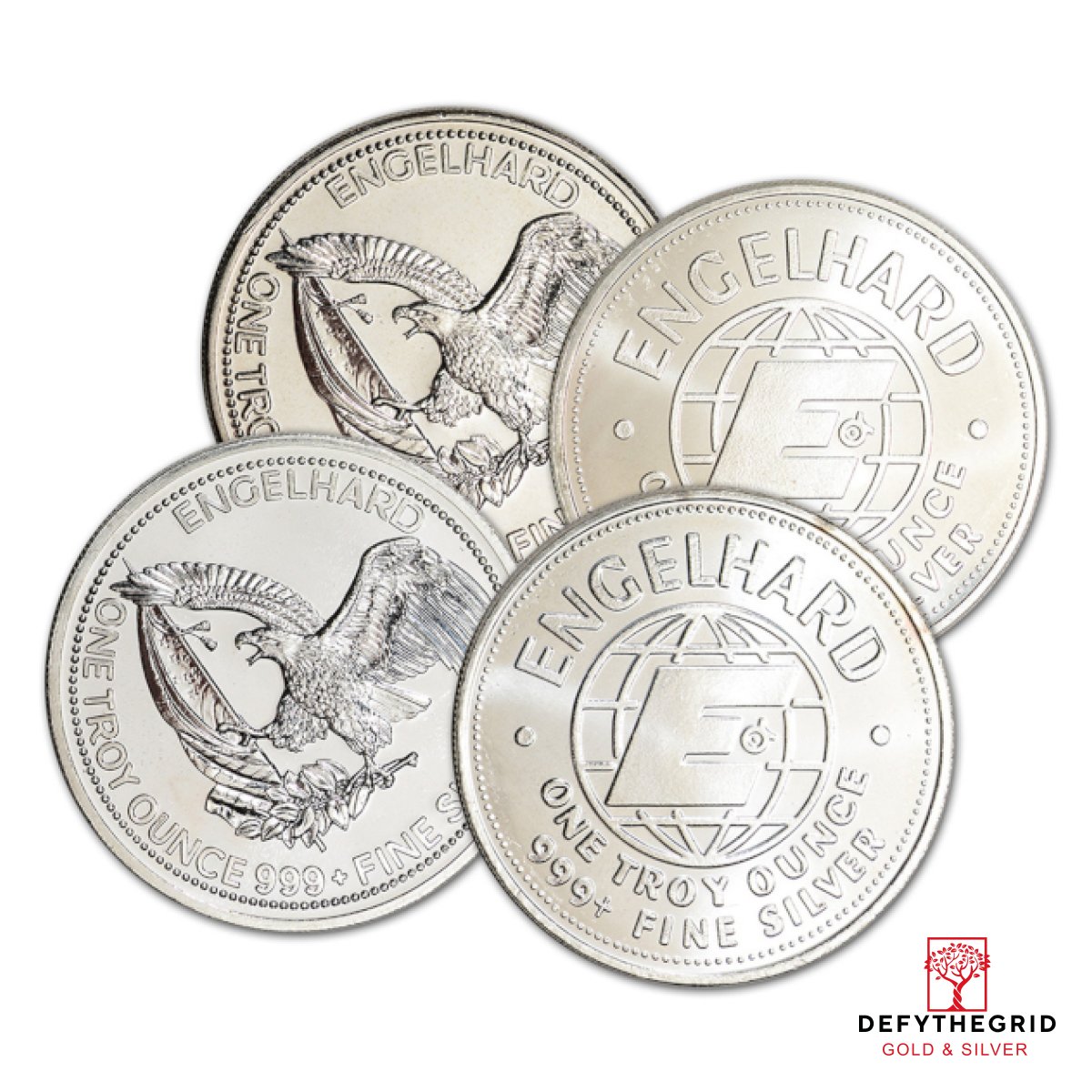 1 OZ SILVER ENGELHARD PROSPECTOR ROUND Reverse product photo