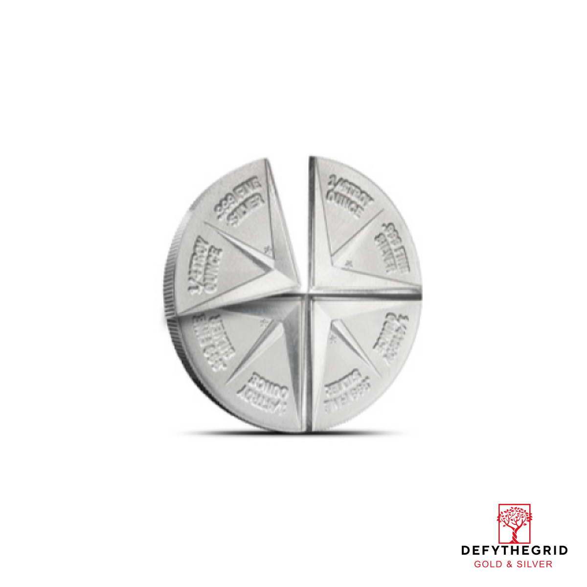 1 OZ SILVER ROUND GOLD PANNER DIVISIBLE Reverse product photo