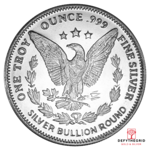 1 OZ SILVER ROUND MORGAN HIGHLAND MINT Reverse product photo