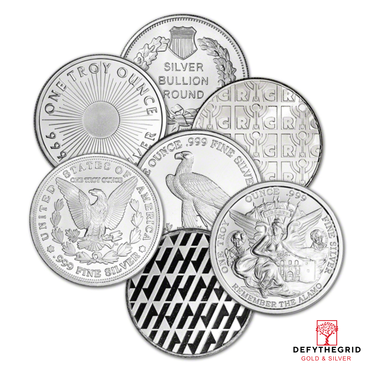 1 OZ SILVER ROUND Reverse product photo