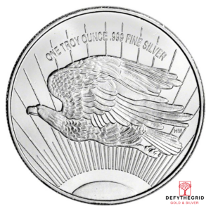 1 OZ SILVER ROUND SAINT GAUDEN Reverse product photo