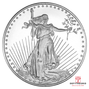 1 OZ SILVER ROUND SAINT GAUDEN Obverse product photo