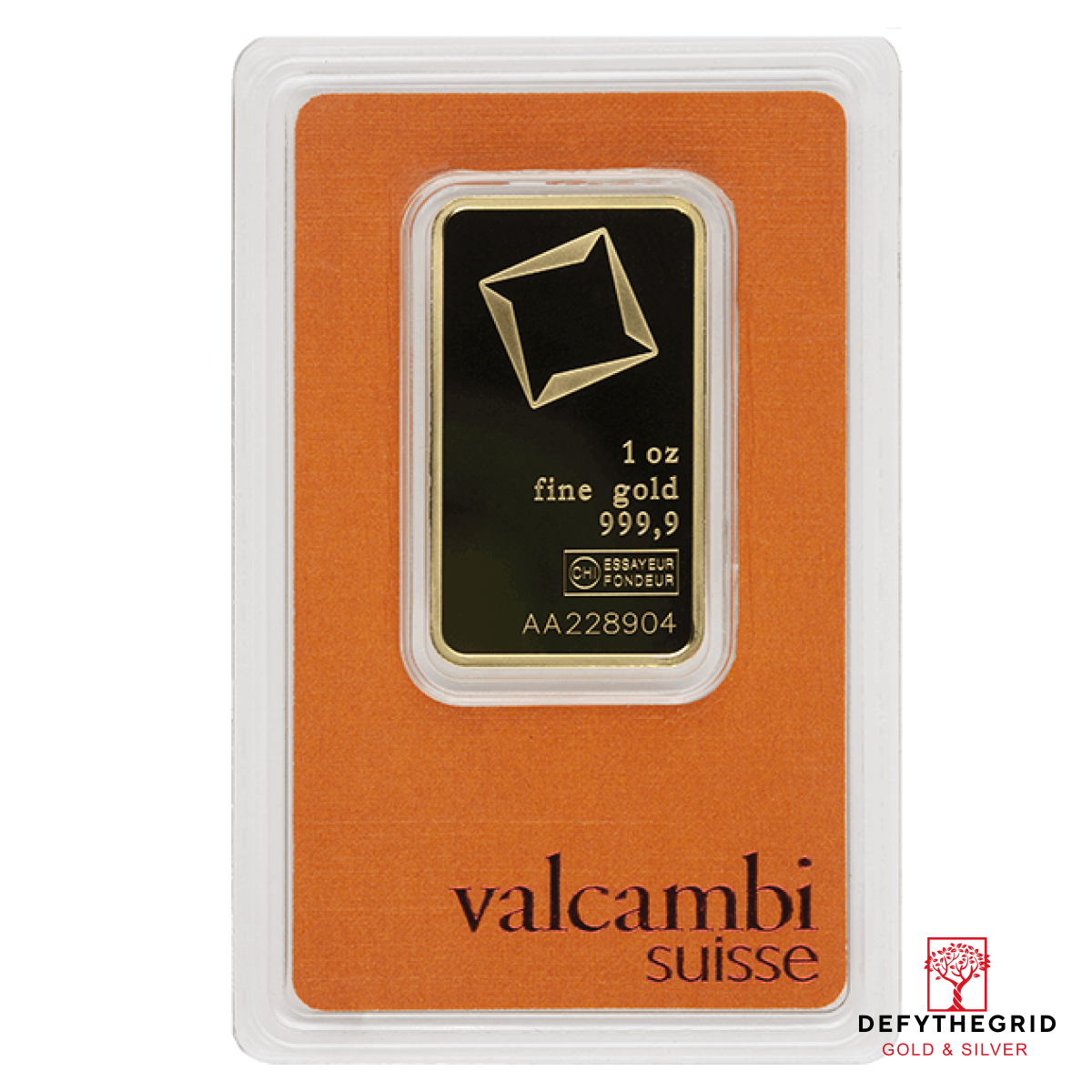 1 OZ GOLD BAR VALCAMBI Obverse product photo