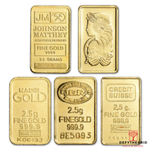 2.5 GRAM GOLD BAR RANDOM BRAND Obverse product photo