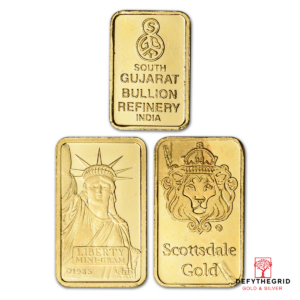2 GRAM GOLD BAR RANDOM BRAND Reverse product photo