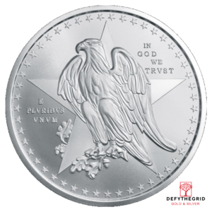 2 OZ SILVER ROUND TEXAS COMMEMORATIVE Reverse product photo