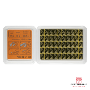 50 GRAM GOLD COMBI BAR VALCAMBI Obverse product photo