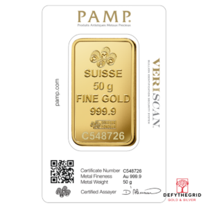 50 GRAM GOLD BAR PAMP FORTUNA Reverse product photo